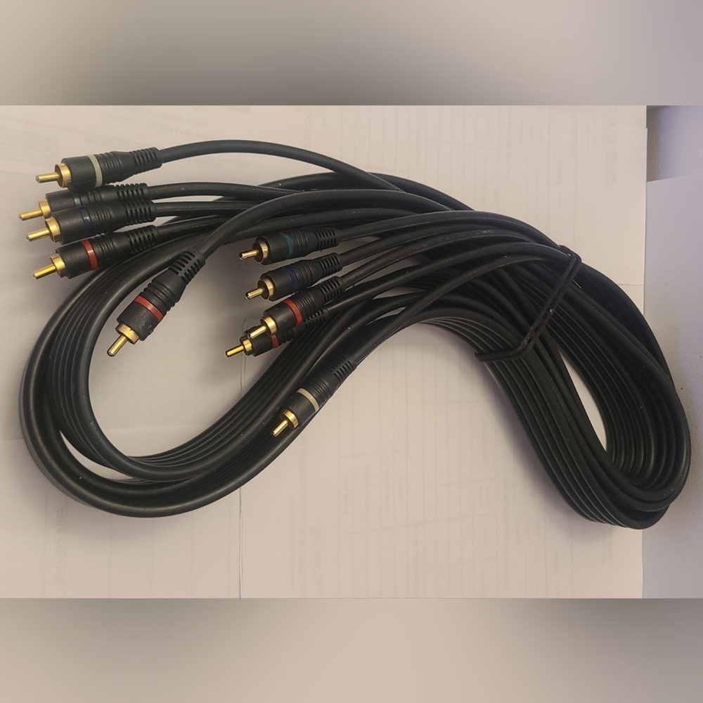 3.6m 5-RCA Male RGB Component Audio Video Gold Cable HDTV
